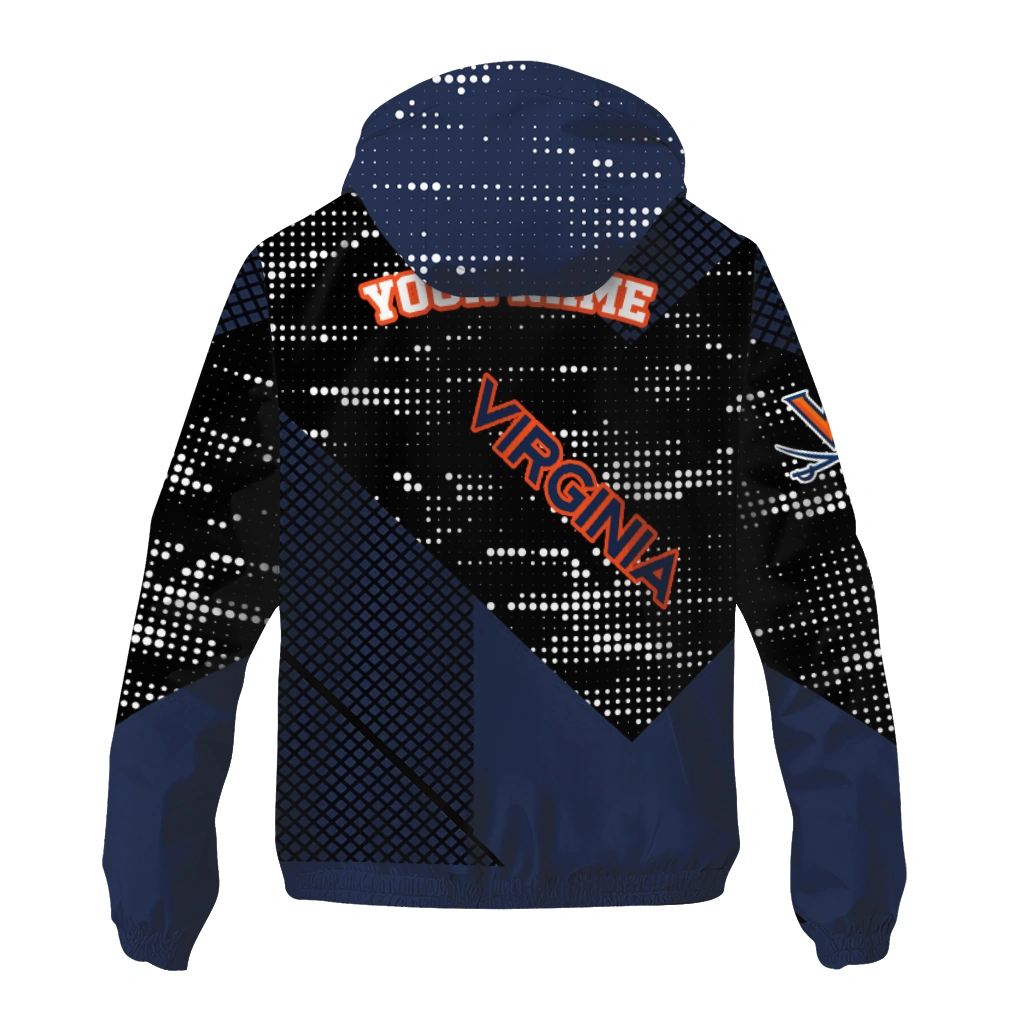 personalized virginia cavaliers arrow matrix blue black windbreaker jacket fashion forward personalized virginia cavaliers arrow matrix blue black windbreaker jacket fashion forward