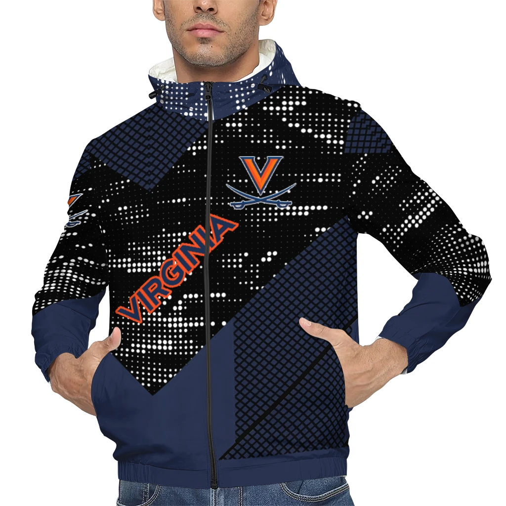 personalized virginia cavaliers arrow matrix blue black windbreaker jacket top rated personalized virginia cavaliers arrow matrix blue black windbreaker jacket top rated