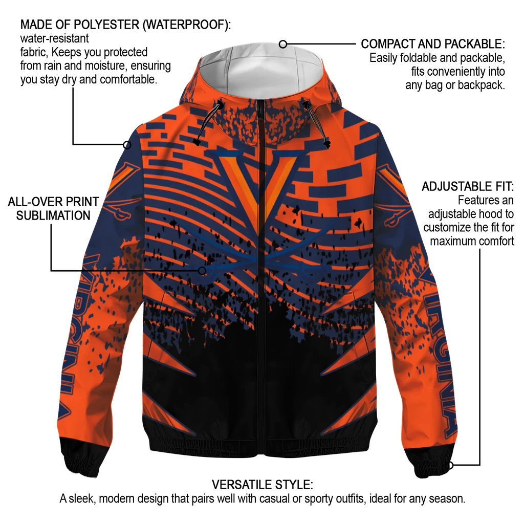 personalized virginia cavaliers brick motion blue black windbreaker jacket new arrival personalized virginia cavaliers brick motion blue black windbreaker jacket new arrival