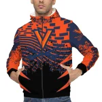 personalized virginia cavaliers brick motion blue black windbreaker jacket best selling