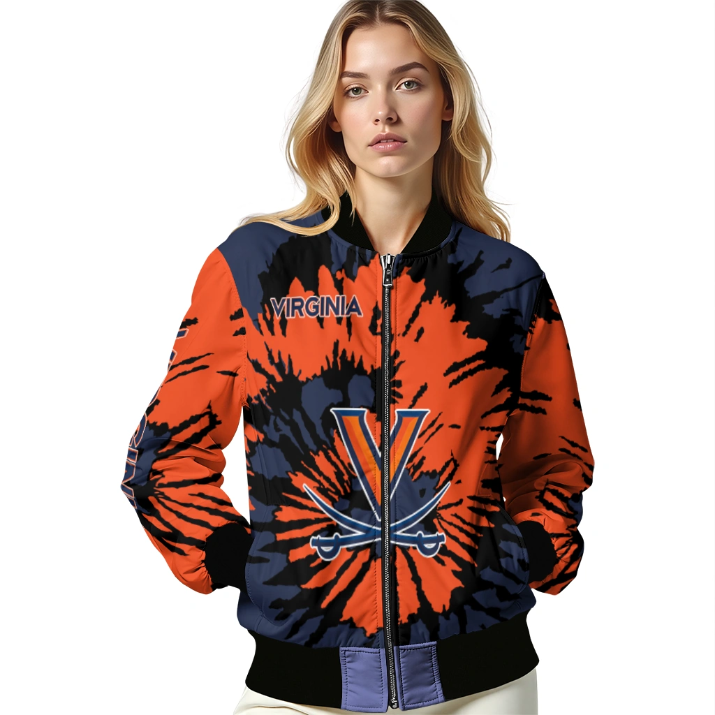 personalized virginia cavaliers burst splatter blue bomber jacket latest model personalized virginia cavaliers burst splatter blue bomber jacket latest model