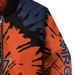 personalized virginia cavaliers burst splatter blue bomber jacket best selling