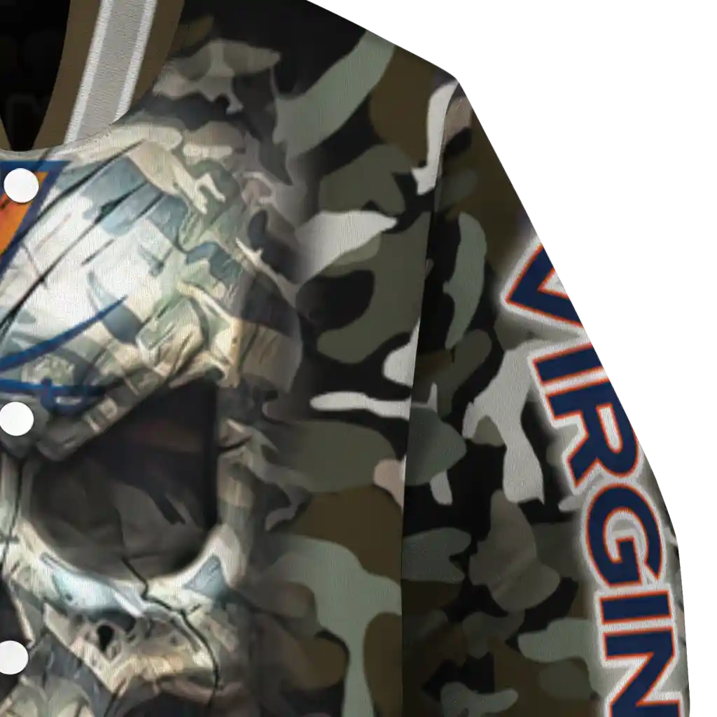 personalized virginia cavaliers camouflage skull camouflage varsity jacket premium grade personalized virginia cavaliers camouflage skull camouflage varsity jacket premium grade