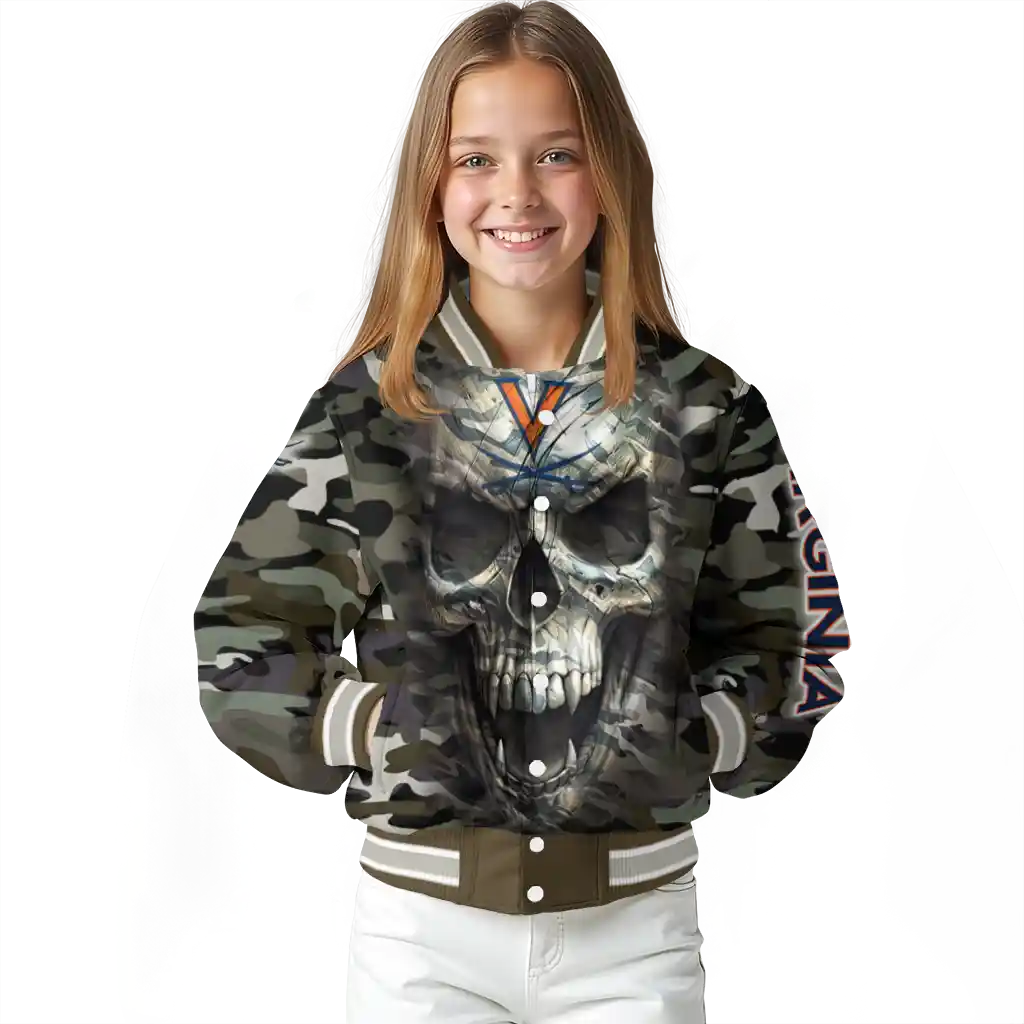 personalized virginia cavaliers camouflage skull camouflage varsity jacket top rated personalized virginia cavaliers camouflage skull camouflage varsity jacket top rated