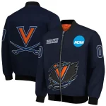 personalized virginia cavaliers claw mark blue bomber jacket best selling