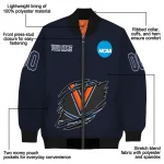 personalized virginia cavaliers claw mark blue bomber jacket best selling