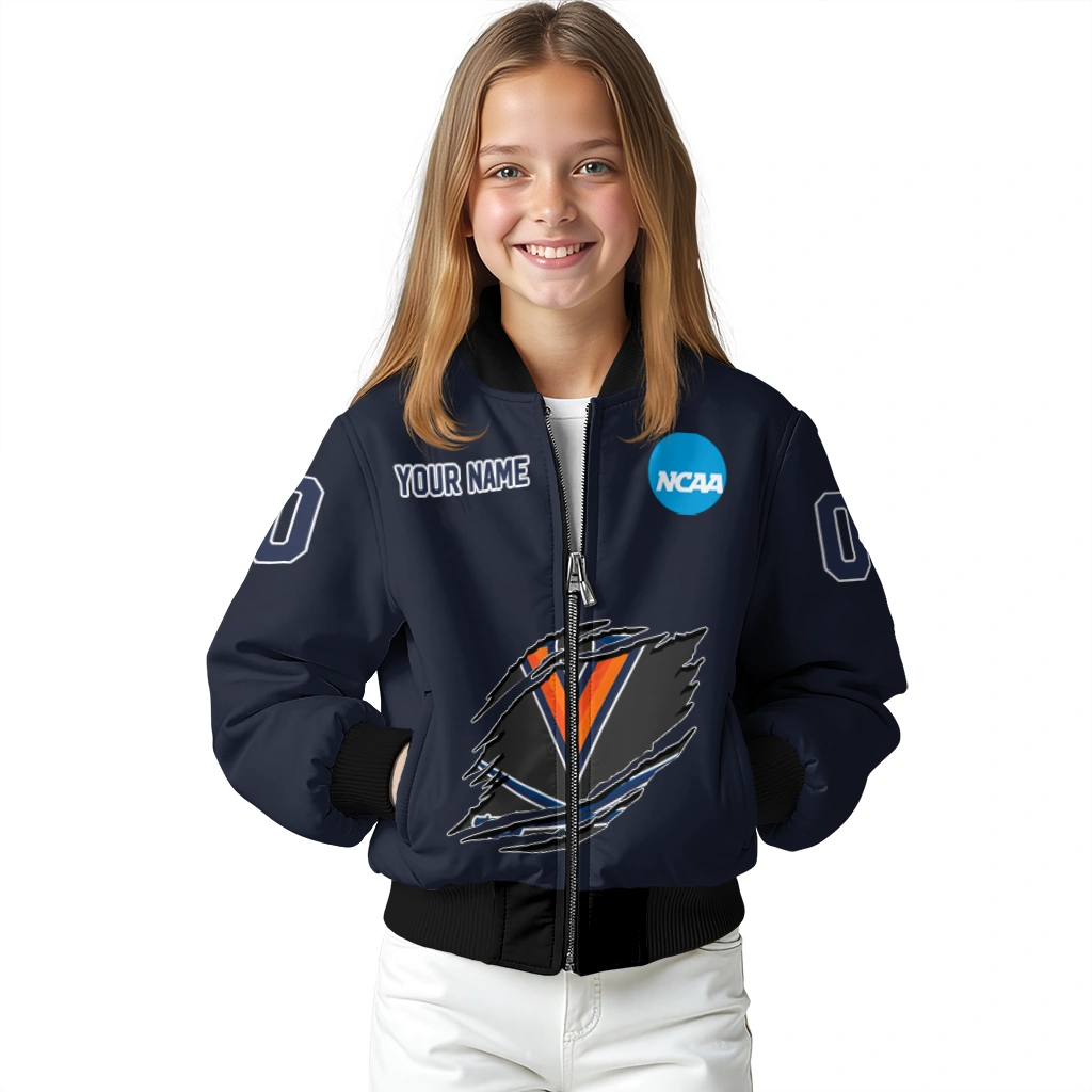 personalized virginia cavaliers claw mark blue bomber jacket top rated personalized virginia cavaliers claw mark blue bomber jacket top rated