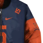 personalized virginia cavaliers team patch blue bomber jacket best selling