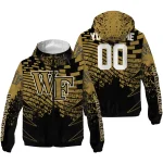 personalized wake forest demon deacons brick motion gold black windbreaker jacket best selling