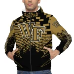 personalized wake forest demon deacons brick motion gold black windbreaker jacket best selling