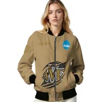 personalized wake forest demon deacons claw effect beige bomber jacket best selling
