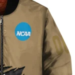 personalized wake forest demon deacons claw effect beige bomber jacket best selling