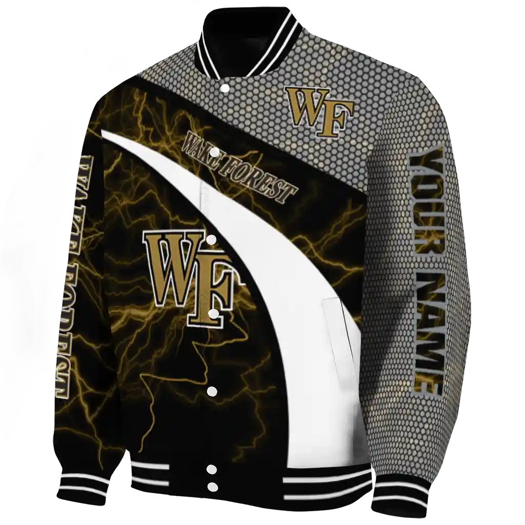 personalized wake forest demon deacons electric flash gold varsity jacket best selling personalized wake forest demon deacons electric flash gold varsity jacket best selling