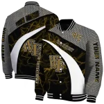 personalized wake forest demon deacons electric flash gold varsity jacket best selling