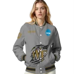 personalized wake forest demon deacons feral slash grey varsity jacket best selling