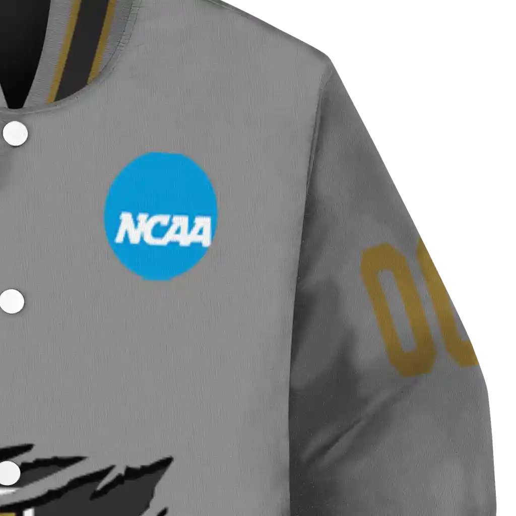 personalized wake forest demon deacons feral slash grey varsity jacket premium grade personalized wake forest demon deacons feral slash grey varsity jacket premium grade
