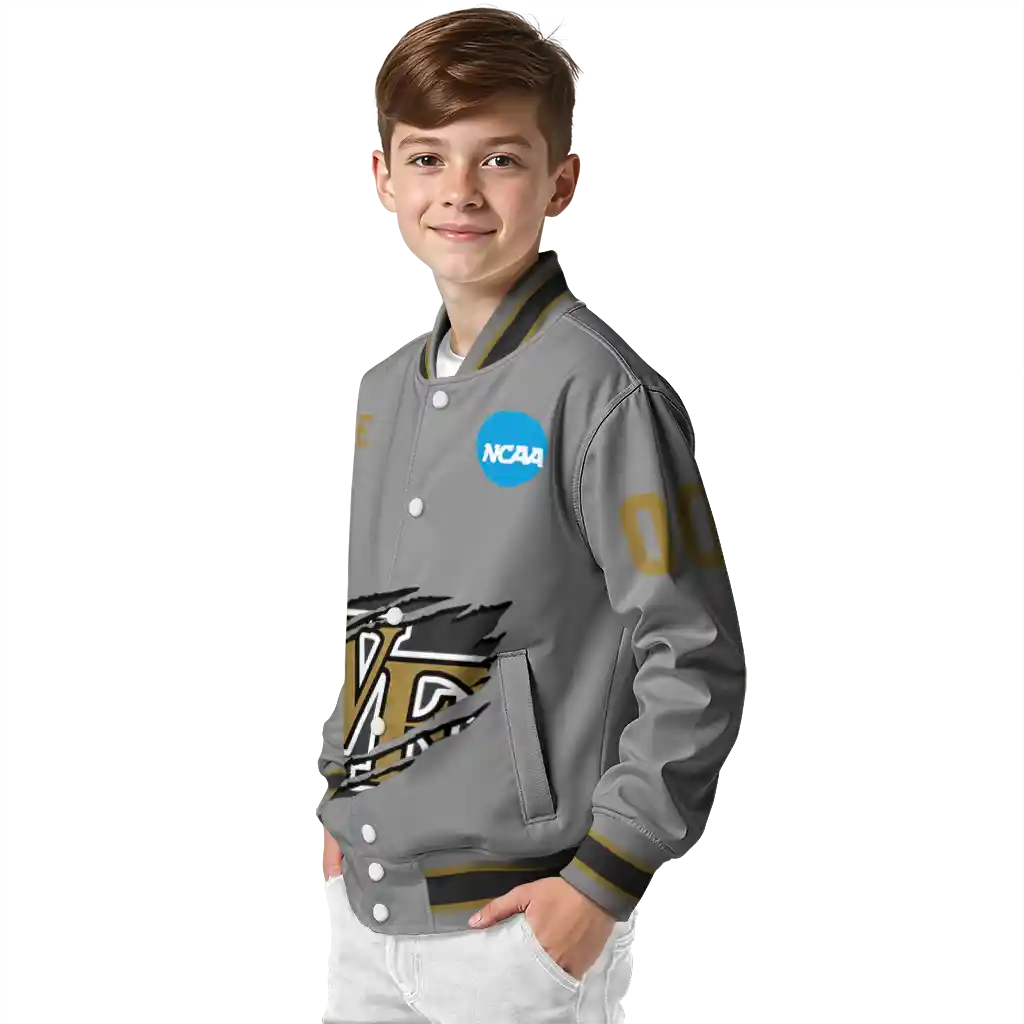 personalized wake forest demon deacons feral slash grey varsity jacket trendy personalized wake forest demon deacons feral slash grey varsity jacket trendy