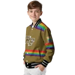 personalized wake forest demon deacons rainbow jersey number gold varsity jacket best selling