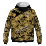 personalized wake forest demon deacons shark art gold windbreaker jacket best selling
