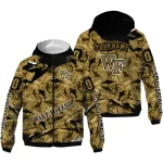 personalized wake forest demon deacons shark art gold windbreaker jacket best selling