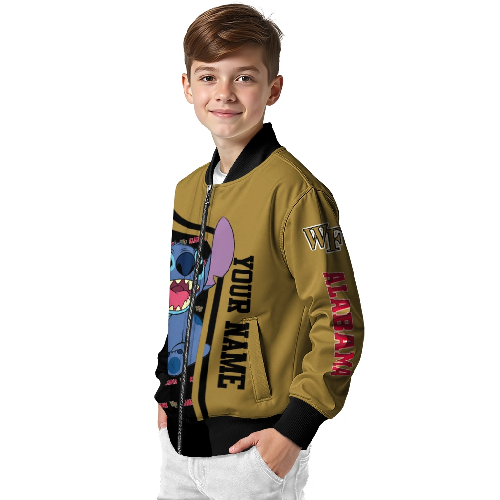 personalized wake forest demon deacons stitch laughing gold bomber jacket trendy personalized wake forest demon deacons stitch laughing gold bomber jacket trendy