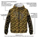 personalized wake forest demon deacons trellis mesh gold windbreaker jacket best selling