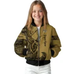 personalized wake forest demon deacons tribal deer art gold bomber jacket best selling
