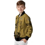 personalized wake forest demon deacons tribal deer art gold bomber jacket best selling