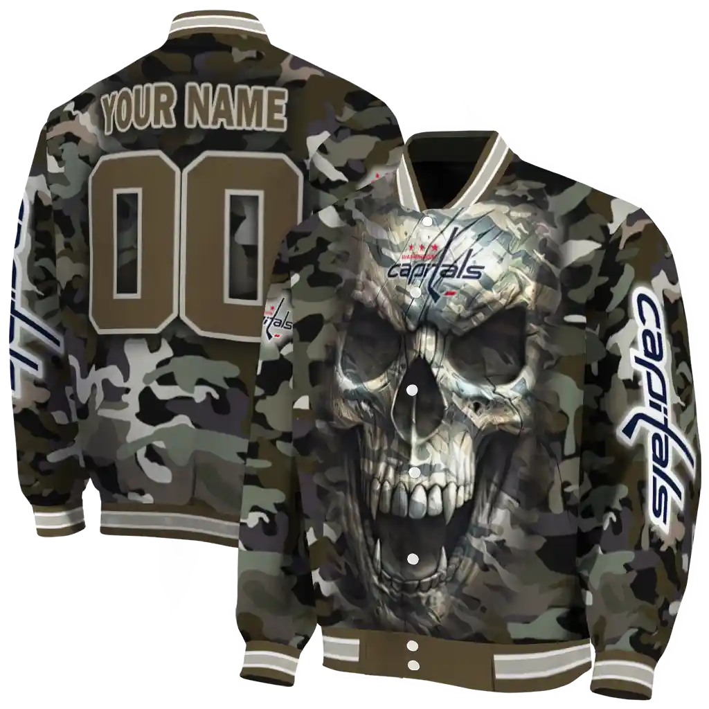 personalized washington capitals camouflage skull camouflage varsity jacket fashion forward personalized washington capitals camouflage skull camouflage varsity jacket fashion forward
