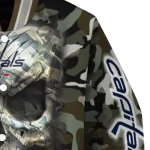 personalized washington capitals camouflage skull camouflage varsity jacket best selling