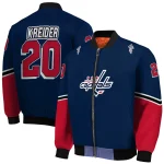 personalized washington capitals chevron style blue bomber jacket best selling