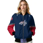 personalized washington capitals chevron style blue bomber jacket best selling