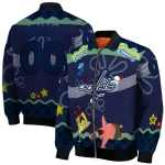 personalized washington capitals spongebob playtime blue bomber jacket best selling