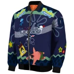 personalized washington capitals spongebob playtime blue bomber jacket best selling