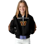 personalized washington commanders american flag skull black bomber jacket best selling