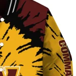 personalized washington commanders burst splatter burgundy varsity jacket best selling