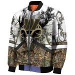 personalized washington commanders deer skull camouflage white bomber jacket best selling