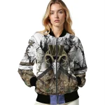 personalized washington commanders deer skull camouflage white bomber jacket best selling