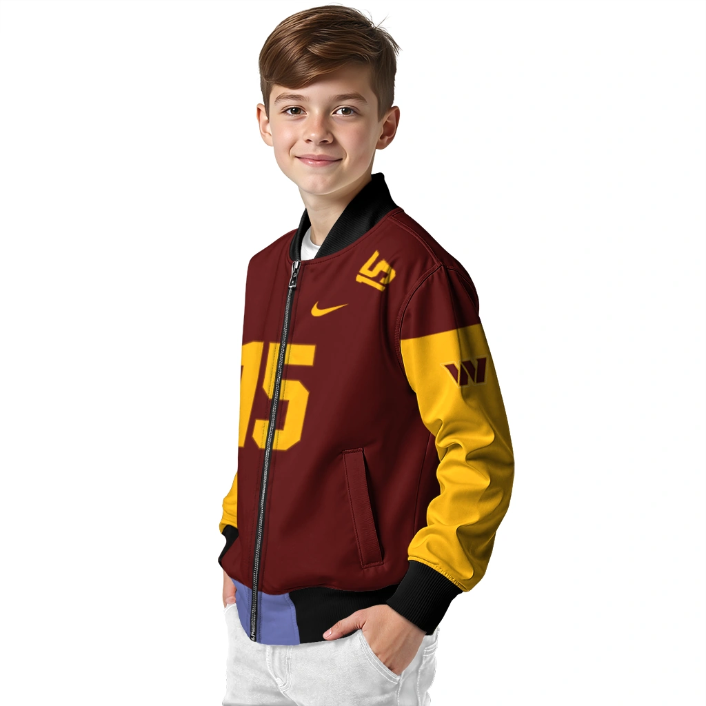 personalized washington commanders team patch burgundy bomber jacket trendy personalized washington commanders team patch burgundy bomber jacket trendy