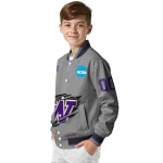 personalized washington huskies feral slash grey varsity jacket best selling