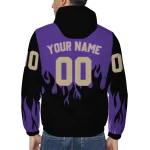 personalized washington huskies flame trim purple black windbreaker jacket best selling