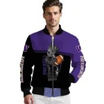 personalized washington huskies groot football purple black bomber jacket best selling