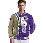 personalized washington huskies snoopy head purple varsity jacket best selling