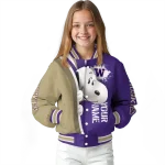 personalized washington huskies snoopy head purple varsity jacket best selling