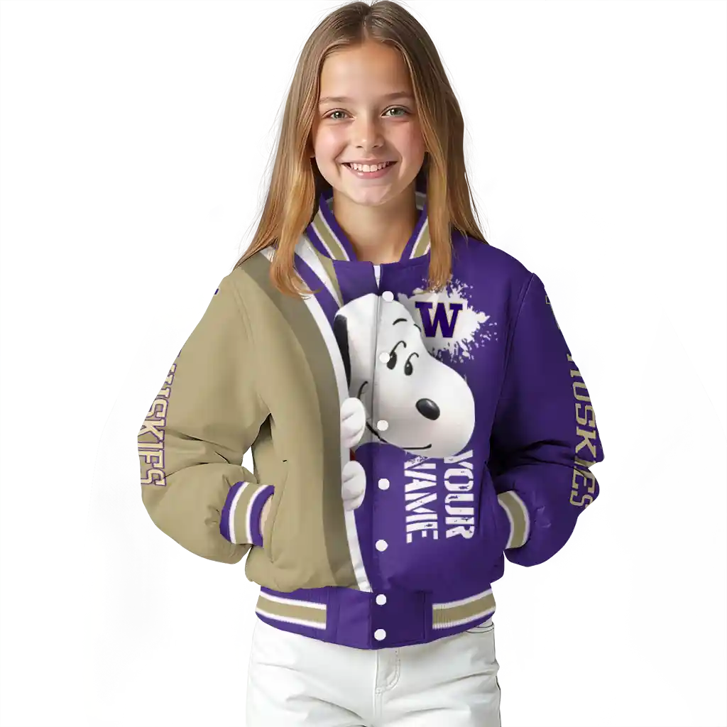 personalized washington huskies snoopy head purple varsity jacket top rated personalized washington huskies snoopy head purple varsity jacket top rated