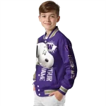personalized washington huskies snoopy head purple varsity jacket best selling