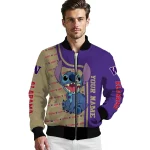 personalized washington huskies stitch laughing purple bomber jacket best selling