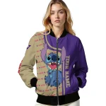 personalized washington huskies stitch laughing purple bomber jacket best selling