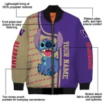 personalized washington huskies stitch laughing purple bomber jacket best selling