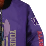 personalized washington huskies stitch laughing purple bomber jacket best selling
